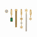 Celestial Charm Earring Set – Stainless Steel | 18K Gold Plated | Waterproof