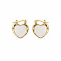 Heart Hoop Earrings – Steel | 18K Gold Plated | Water Resistant