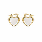 Heart Hoop Earrings – Steel | 18K Gold Plated | Water Resistant