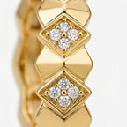 Xuping Geometric Zircon Stone Hoop Earring – Steel | 18K Gold Plated | Water Resistant