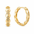 Xuping Geometric Zircon Stone Hoop Earring – Steel | 18K Gold Plated | Water Resistant