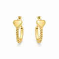 Xuping Charm Hoop Earrings – Steel | 18K Gold Plated | Water Resistant