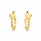 Xuping Charm Hoop Earrings – Steel | 18K Gold Plated | Water Resistant