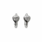 Xuping Heart Detailed Silver Earrings – Steel | Water Resistant