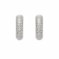 Xuping Gestreifte Creolen mit Strassdetails – Edelstahl | Wasserdicht