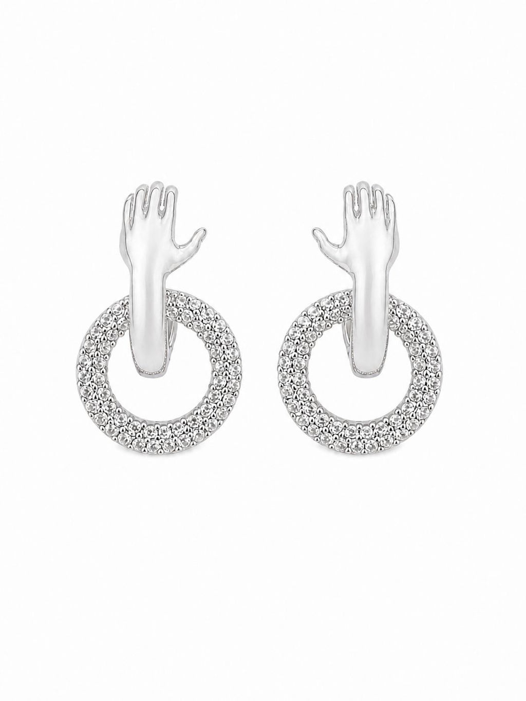 Xuping Modern Stone Hand Figured Earrings – Steel | Water Resistant