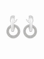 Xuping Modern Stone Hand Figured Earrings – Steel | Water Resistant