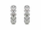 Xuping Modern Hoop Earrings with Stone Detail – Stainless Steel | Water-Resistant