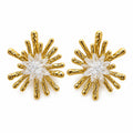Xuping Shimmering Sun-Shaped Steel Earrings | 18K Gold Plated Water Resistant Earrings