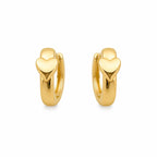 Xuping Heart Detailed Hoop Earring | 18K Gold Plated Steel Water-Resistant Earring