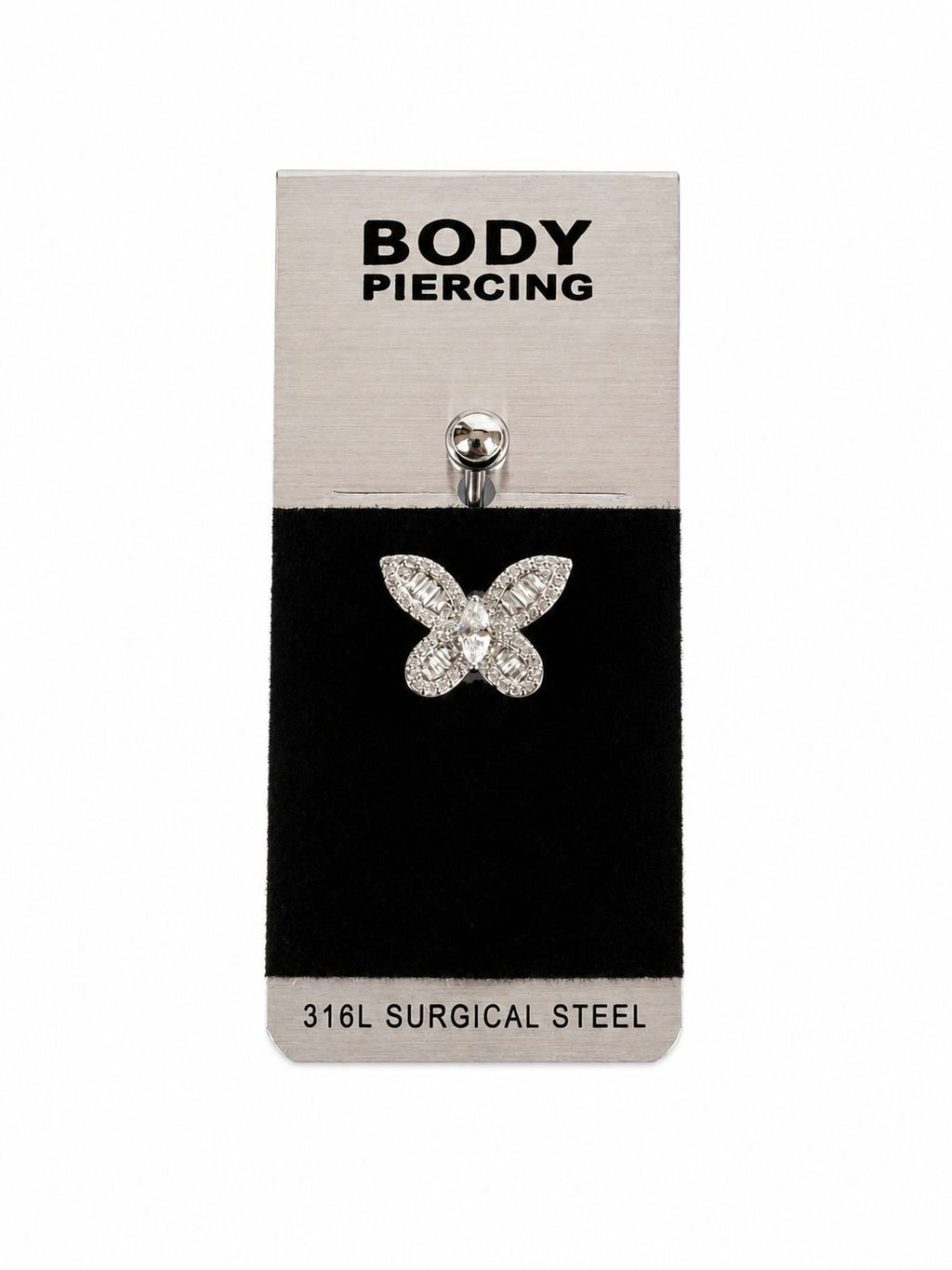 Butterfly Detailed Surgical Steel Navel Piercing