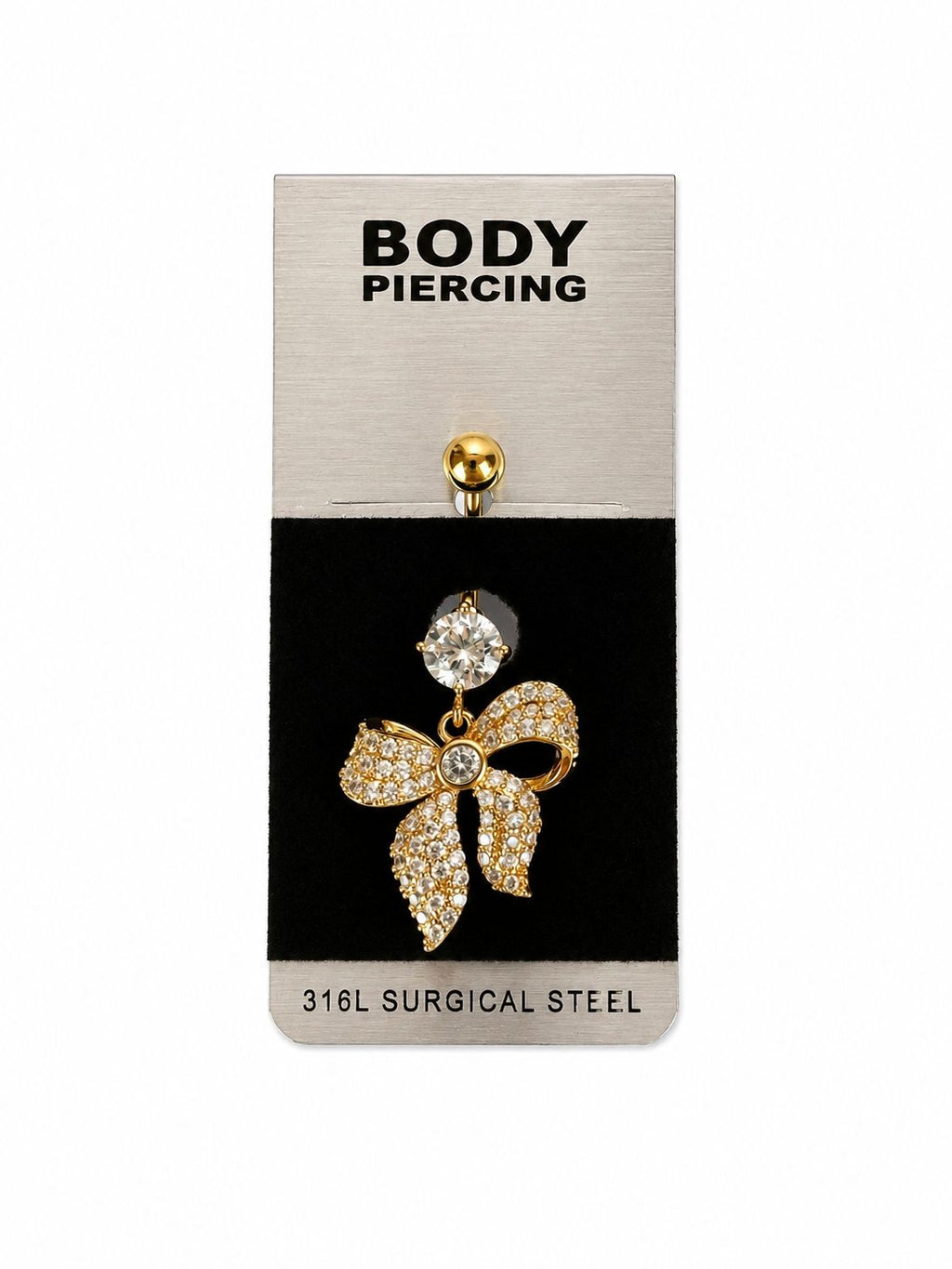 Bauchnabelpiercing aus Chirurgenstahl, 18 Karat vergoldet, mit Schleifendetail