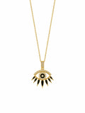 14K Gold Plated Steel Eye Pendant Necklace