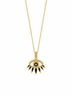 14K Gold Plated Steel Eye Pendant Necklace