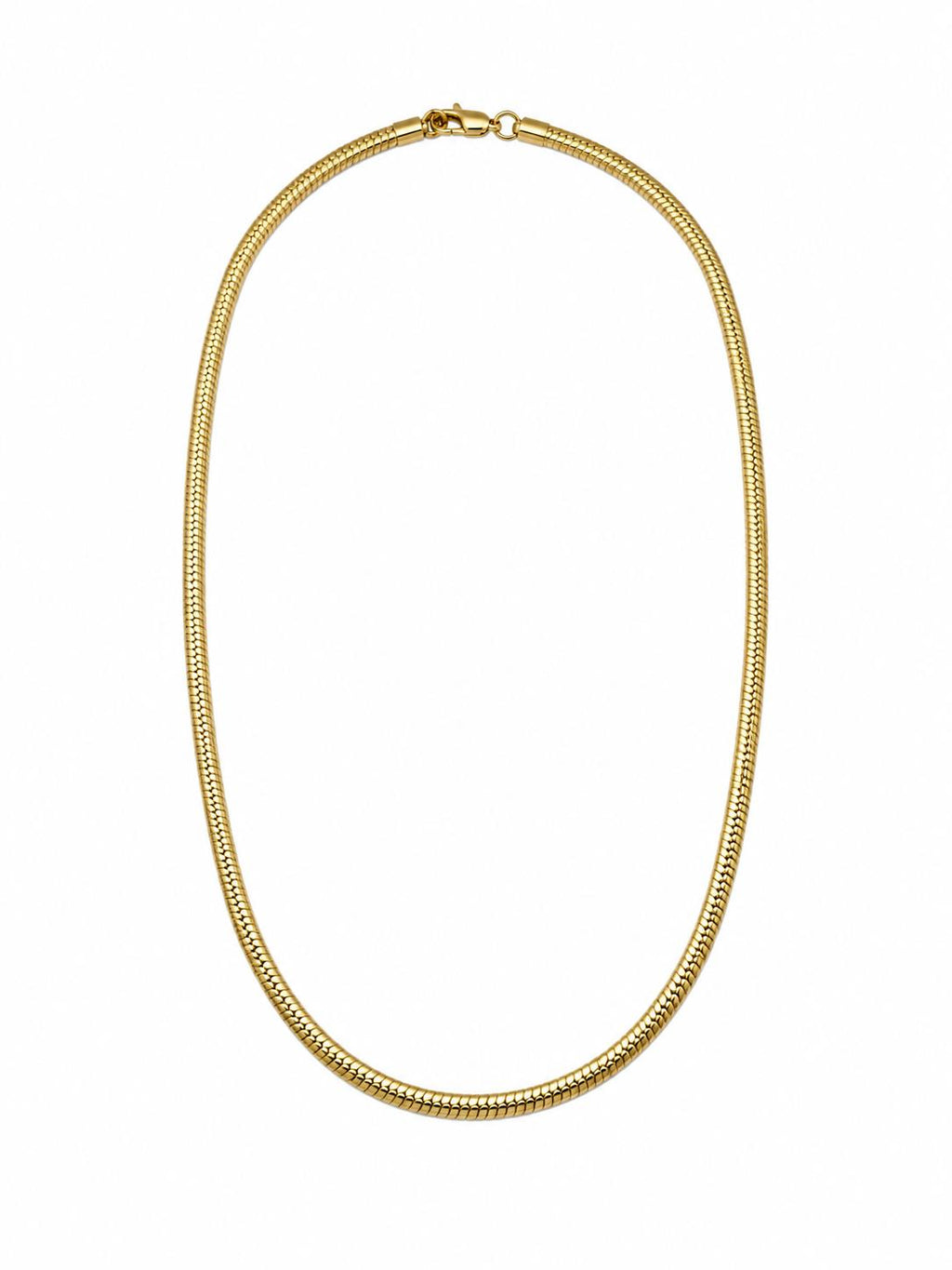 Xuping Schlangenkette Halskette – Edelstahl Wasserfest 21 CM Feste Kette