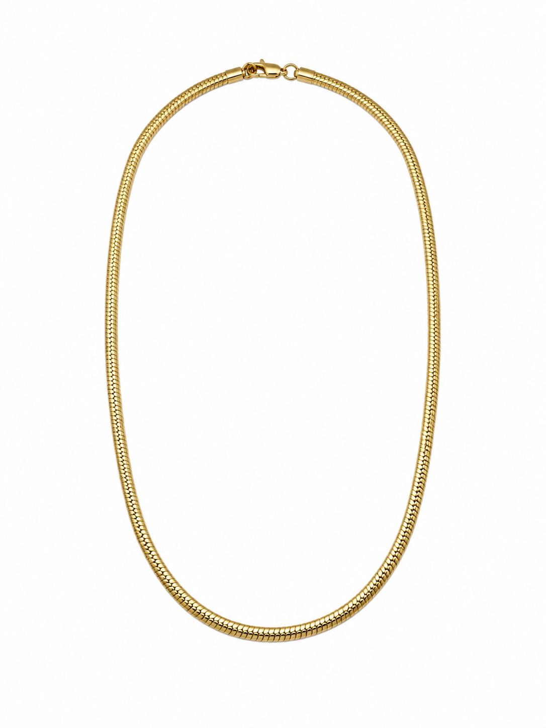 Xuping Schlangenkette Halskette – Edelstahl Wasserfest 21 CM Feste Kette