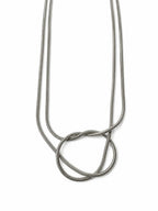 Steel Snake Chain Necklace - Adjustable Layered Look Necklace