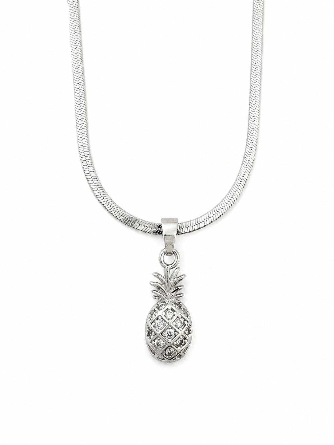 Pineapple Figure Steel Necklace – Water Resistant Adjustable Necklace
