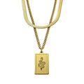 Layered Snake Figure Necklace – Steel 14K Gold Plated Water Resistant