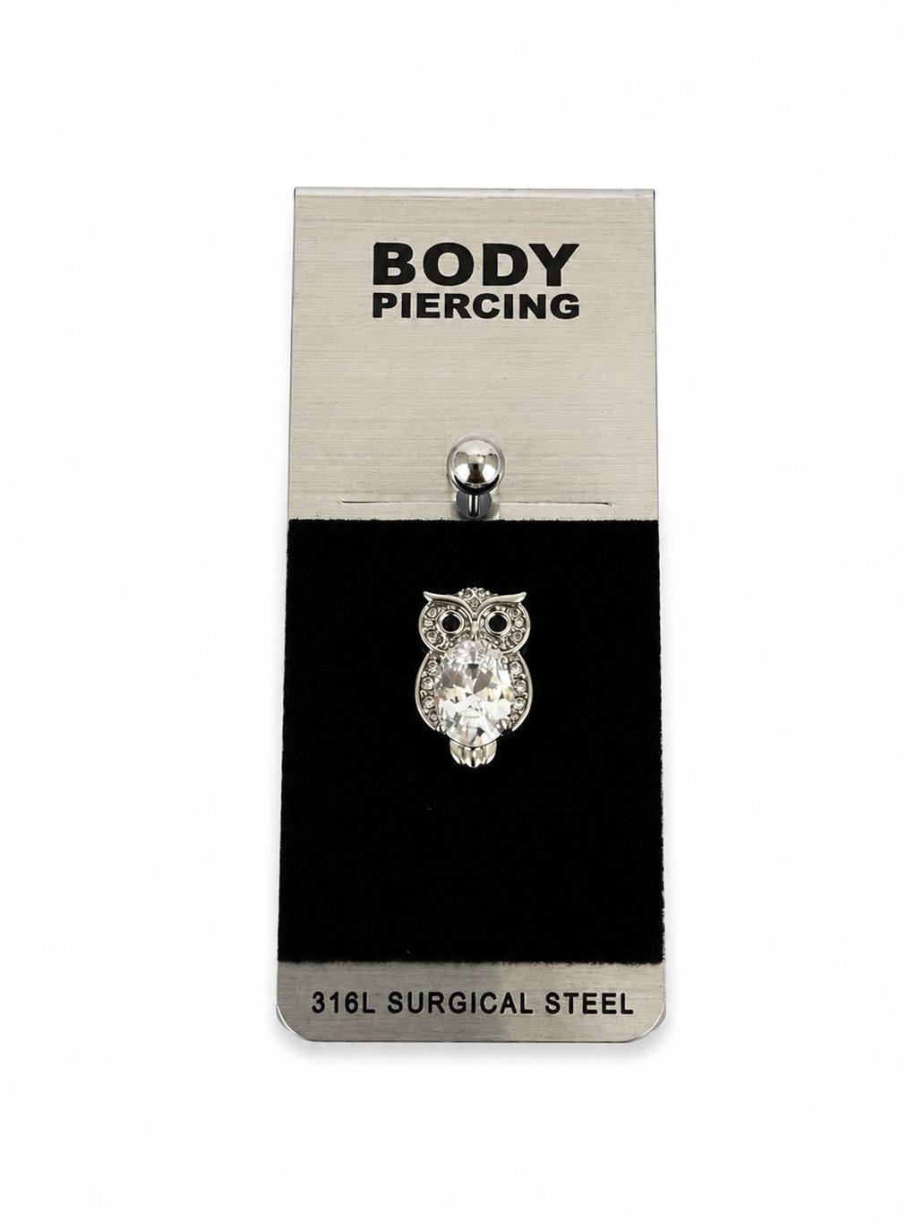 Owl Belly Button Ring | 316L Surgical Steel Gemstone Design