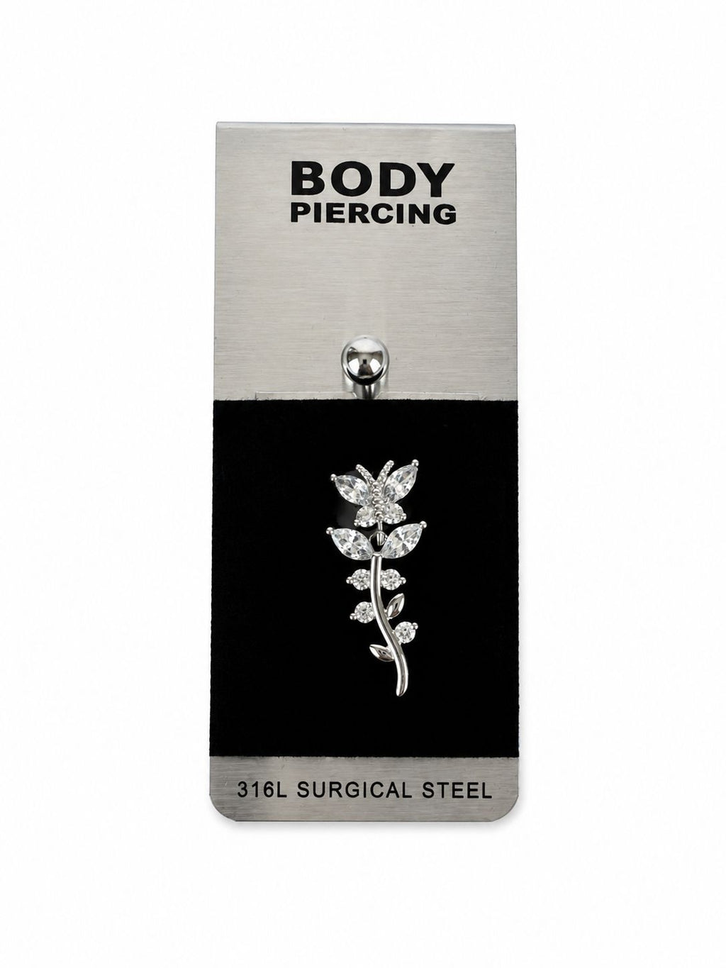 Butterfly Belly Button Ring | 316L Surgical Steel