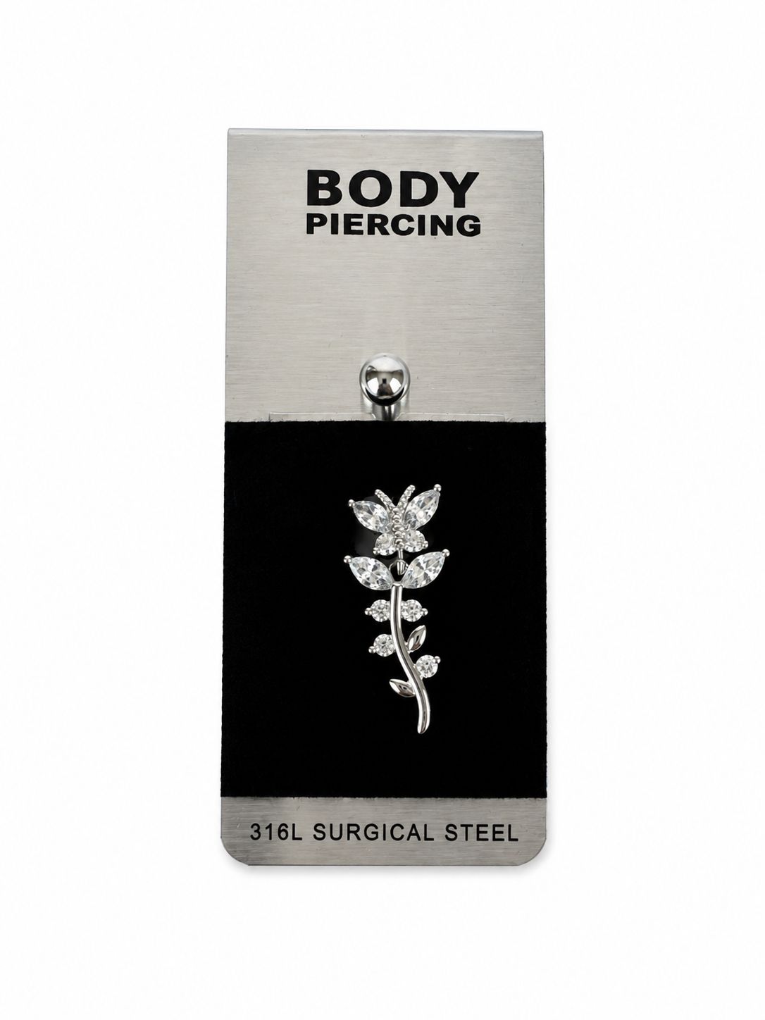 Butterfly Belly Button Ring | 316L Surgical Steel