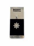 Star Stone Detail Belly Piercing | 316L Surgical Steel
