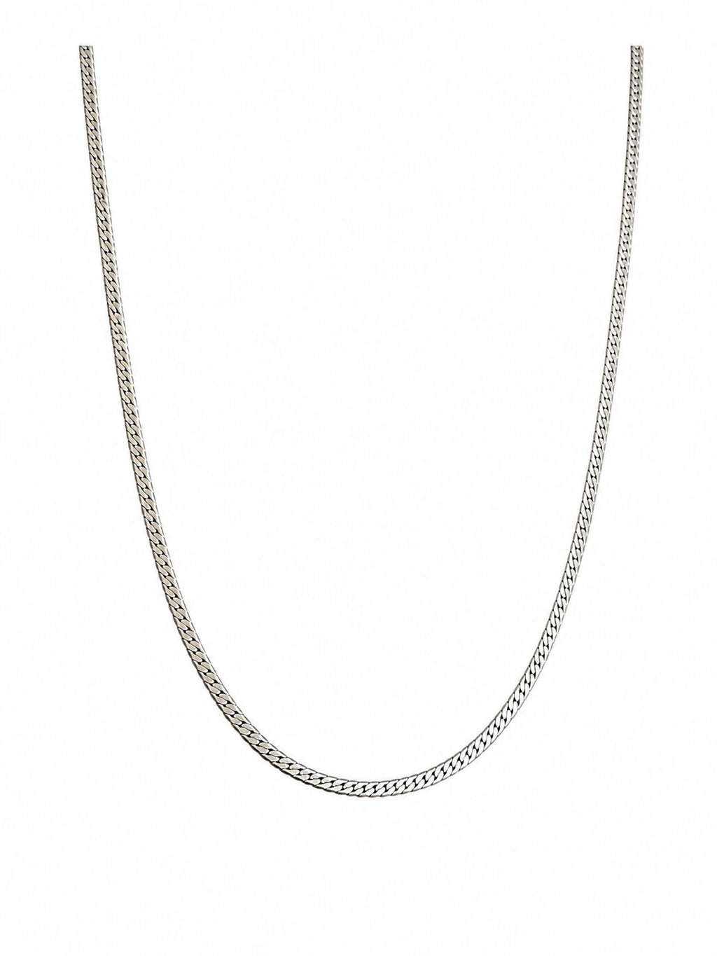Minimalistische Edelstahl Herren Halskette – Modernes Silberhalskette 27 CM