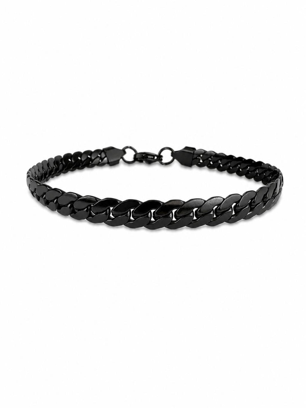 Black Steel Cuban Chain Bracelet – Modern Men's Bracelet 21 CM