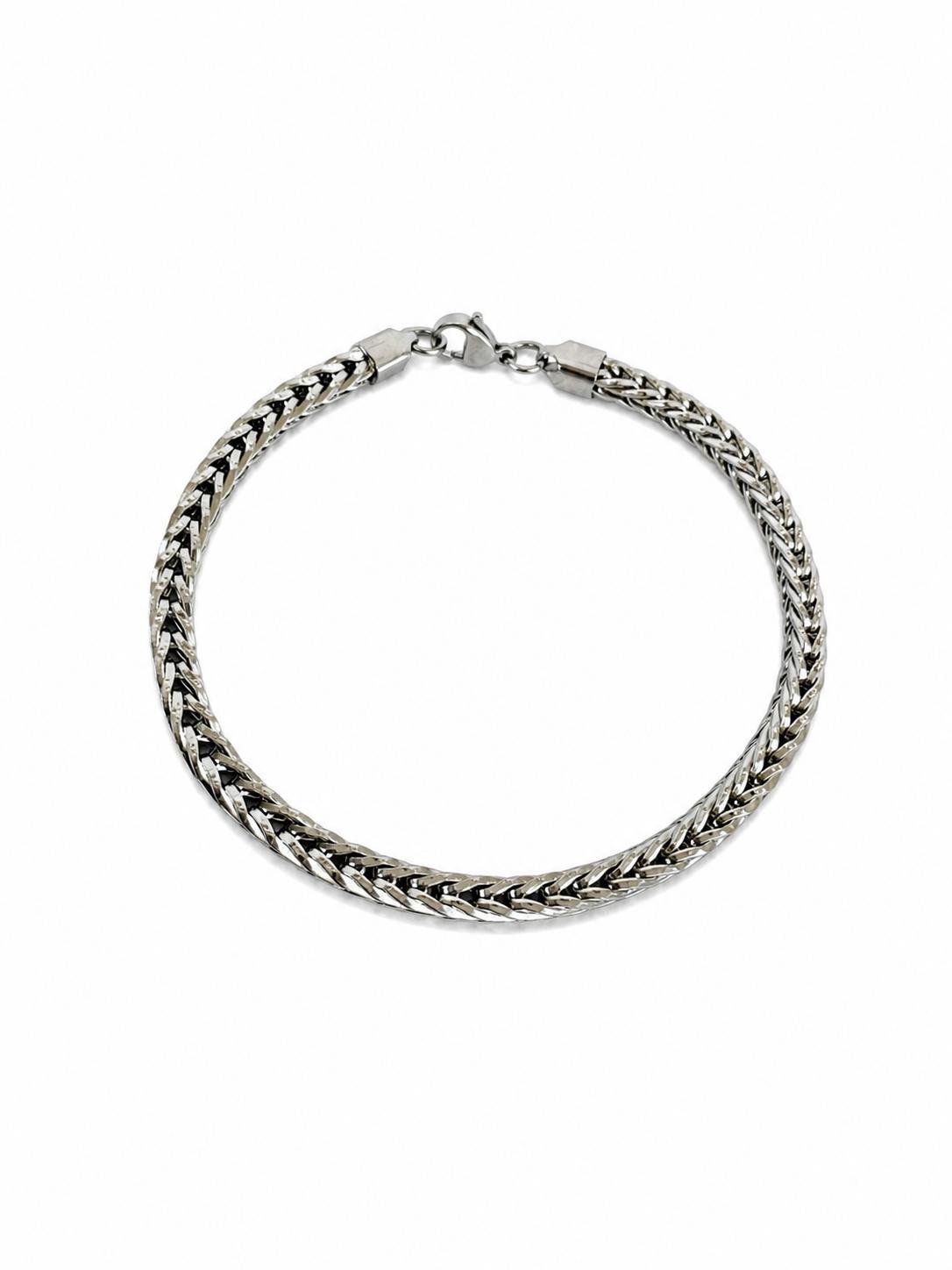 Braided Chain Steel Men's Bracelet – 21 CM Fixed Size