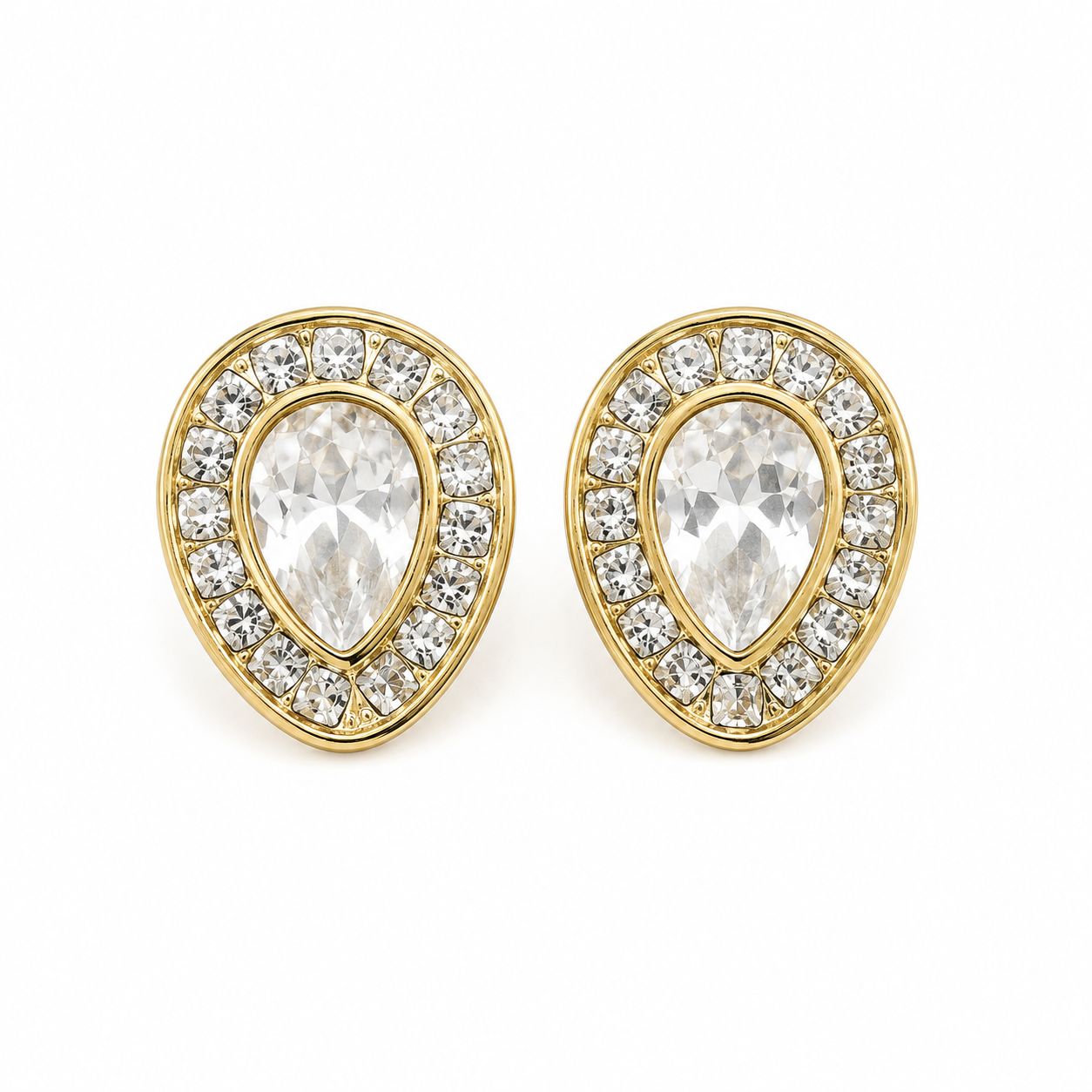 Damenhemd mit tropfenförmigem Strass und goldfarbenen Manschettenknöpfen | Vintage Glitzerdesign