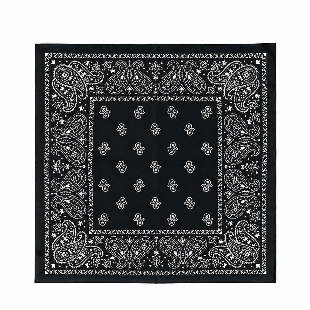 Black Bandana Scarf – Multi-purpose Hair Bandana 52 CM