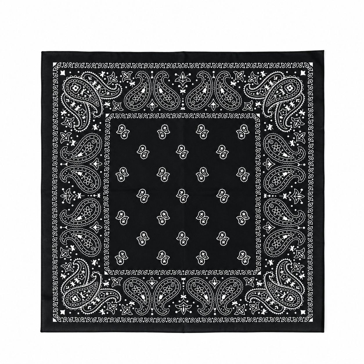 Black Bandana Scarf – Multi-purpose Hair Bandana 52 CM