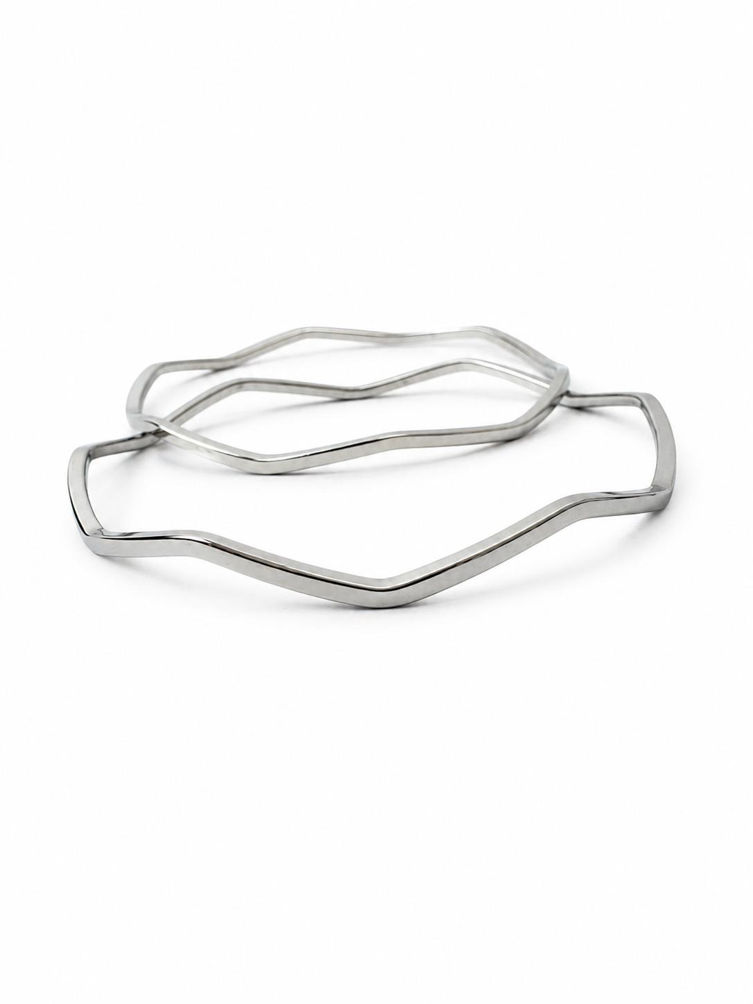 Minimal Steel Bracelet Set – Set of 2 Combination Bracelets