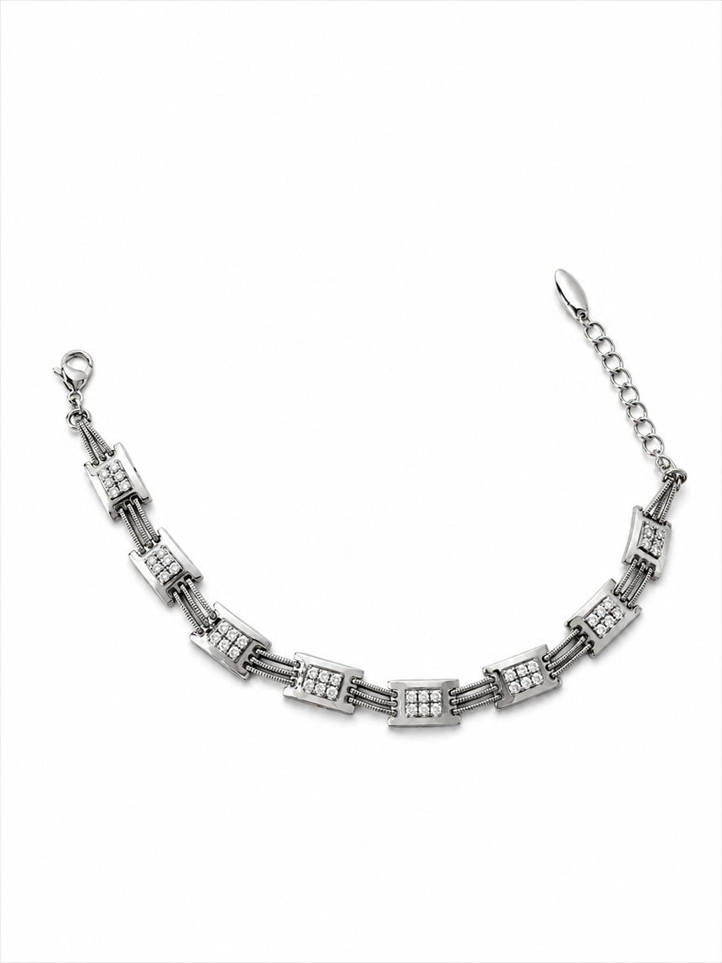 Xuping Steel Adjustable Bracelet with Stone Detail – Modern Design