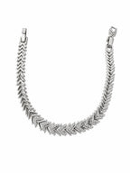 Xuping Edelstahlarmband mit Steinbesatz – Silber Modernes Design 20 CM