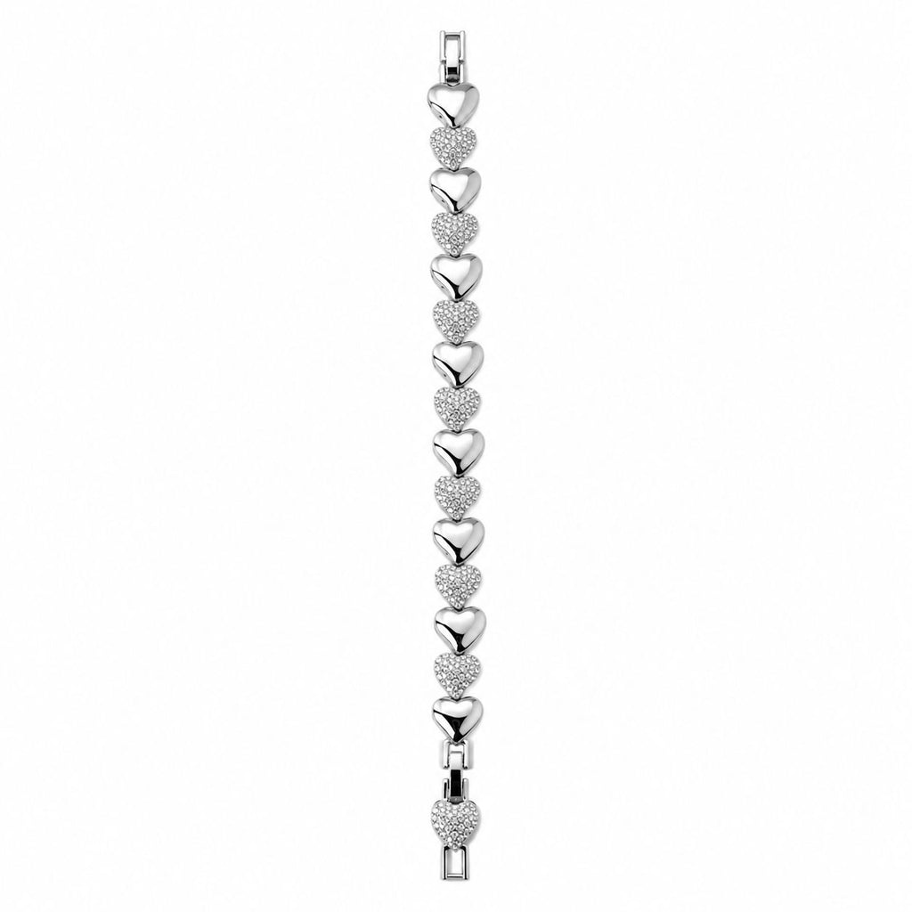 Xuping Heart Detailed Steel Bracelet – Water Resistant 19 CM
