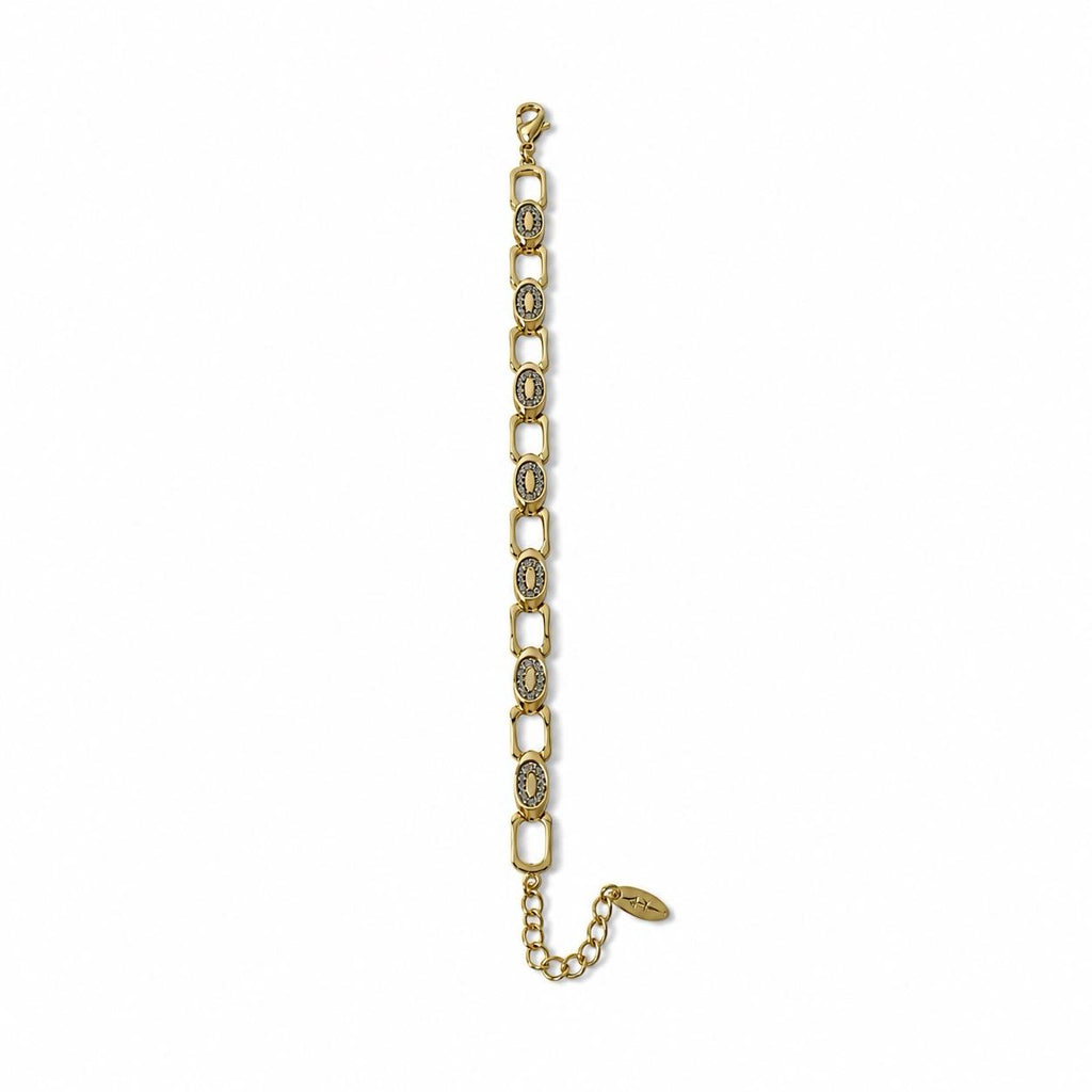 Xuping Steel Bracelet 18K Gold Plated Adjustable Premium Design