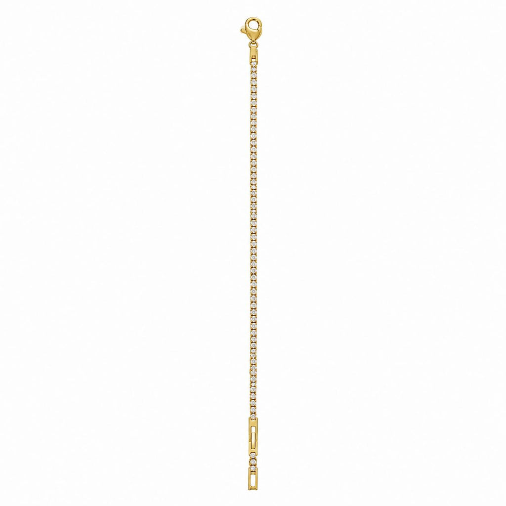 Xuping Stone Detail Bracelet 18K Gold Plated Steel