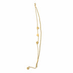 Heart Detail Anklet – 14K Gold Plated Steel Adjustable Anklet