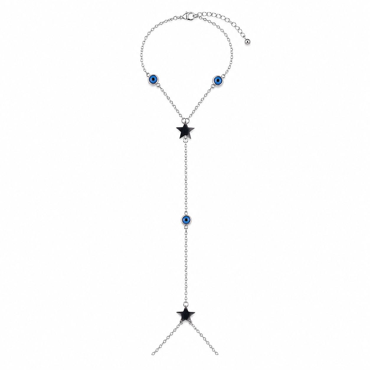 Beaded Star Hand Chain – Steel