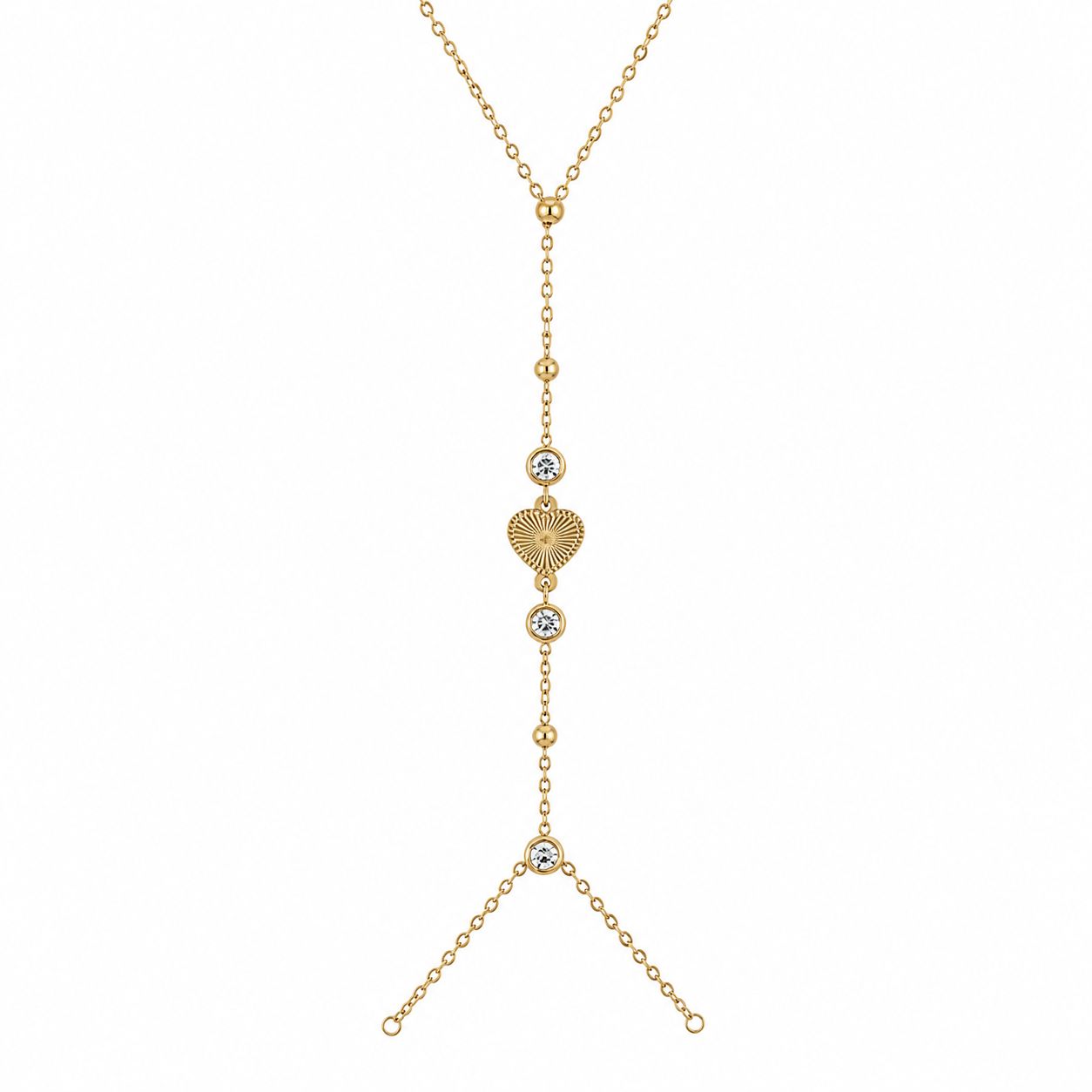 Heart Detailed Shahmaran – Steel 14K Gold Plated