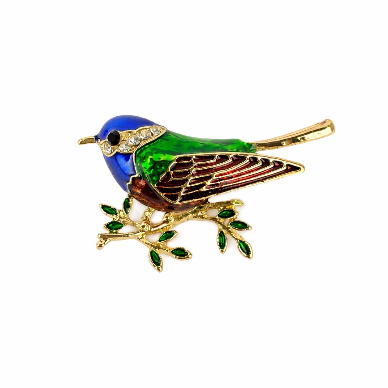 Forest Bird Brooch – Colorful Bird Design
