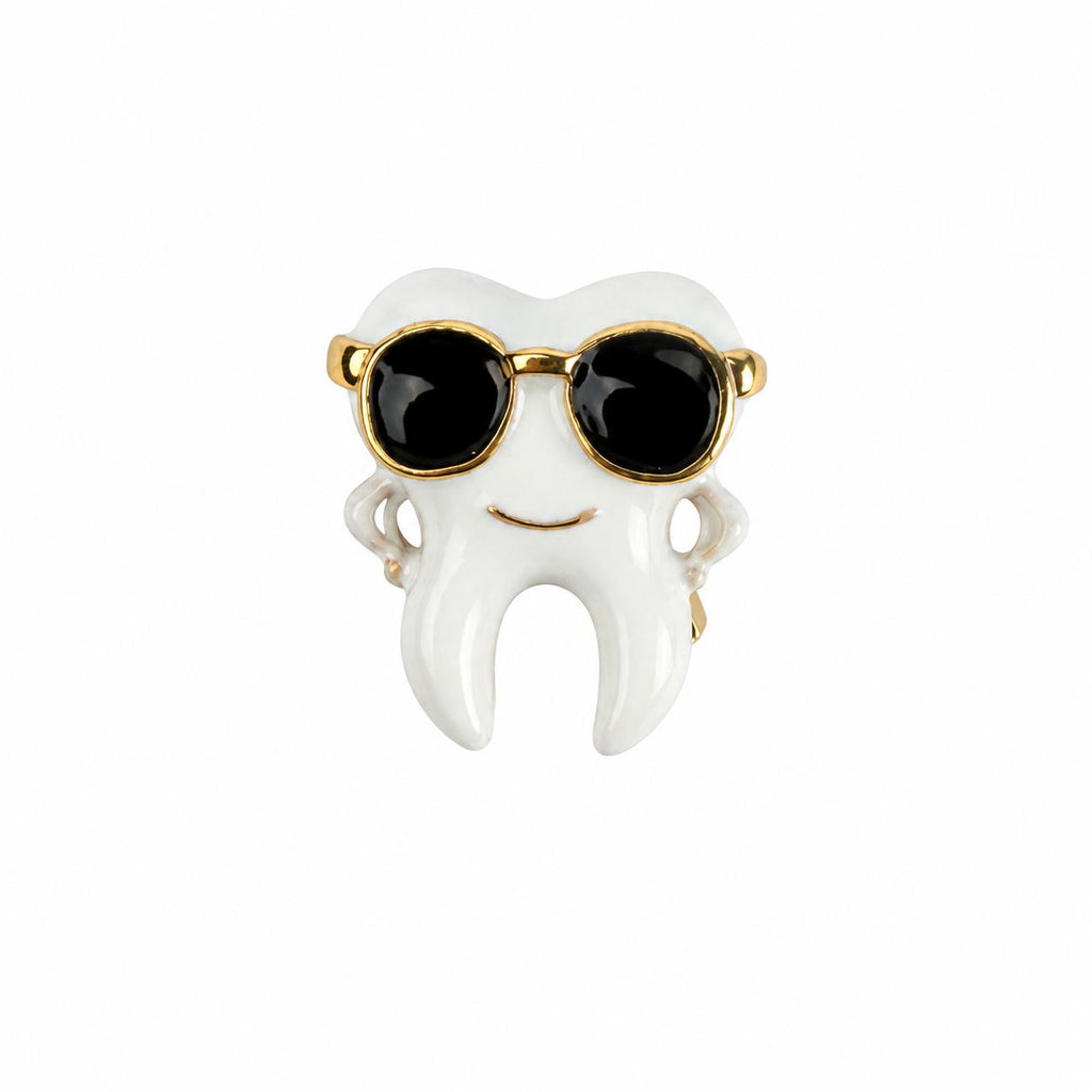 Cool Tooth Brosche – Zahn-Design mit Brille