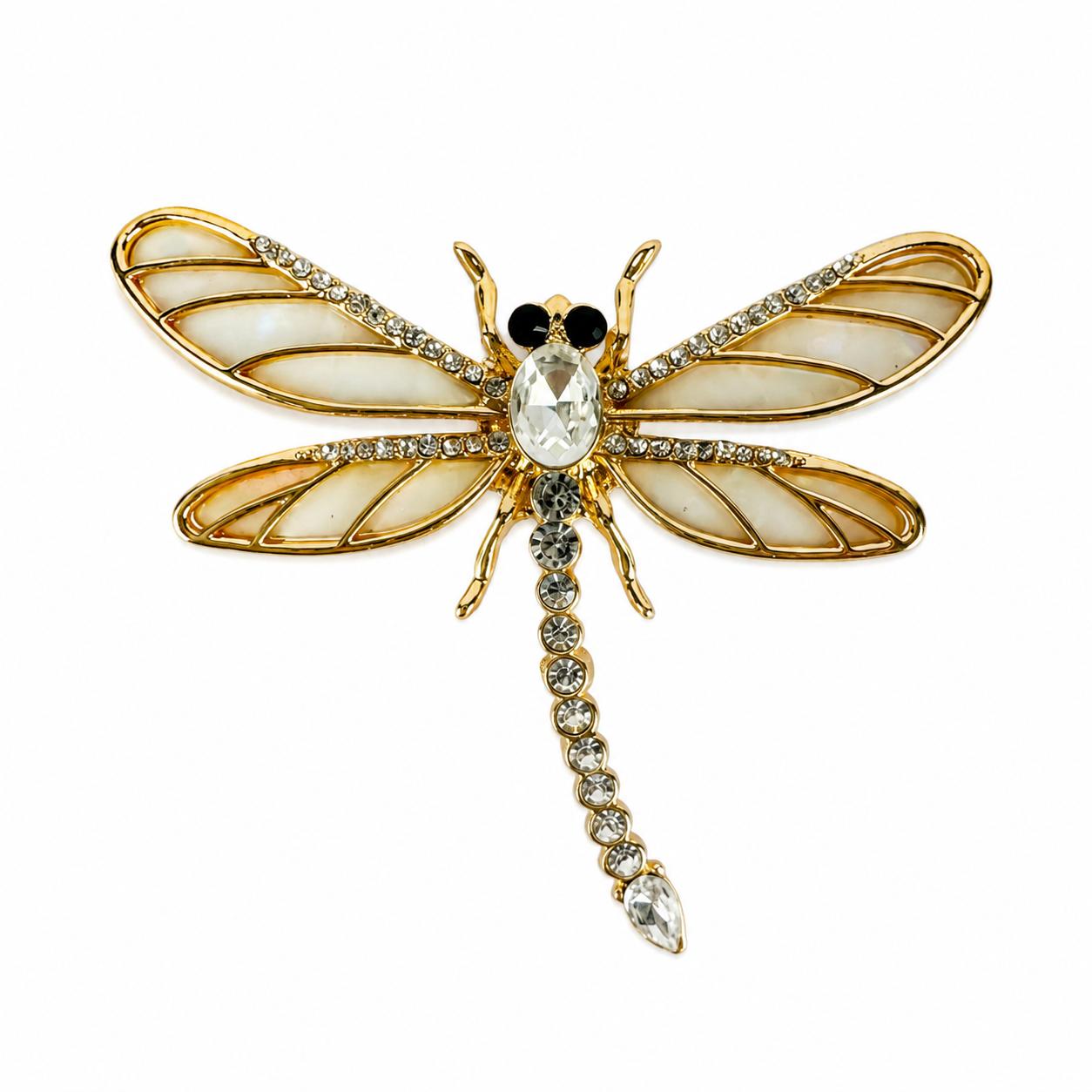 Crystal Dragonfly Brooch – Elegant and Sparkling Design