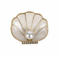 Pearl Detailed Seashell Brooch – Elegant and Stylish Design