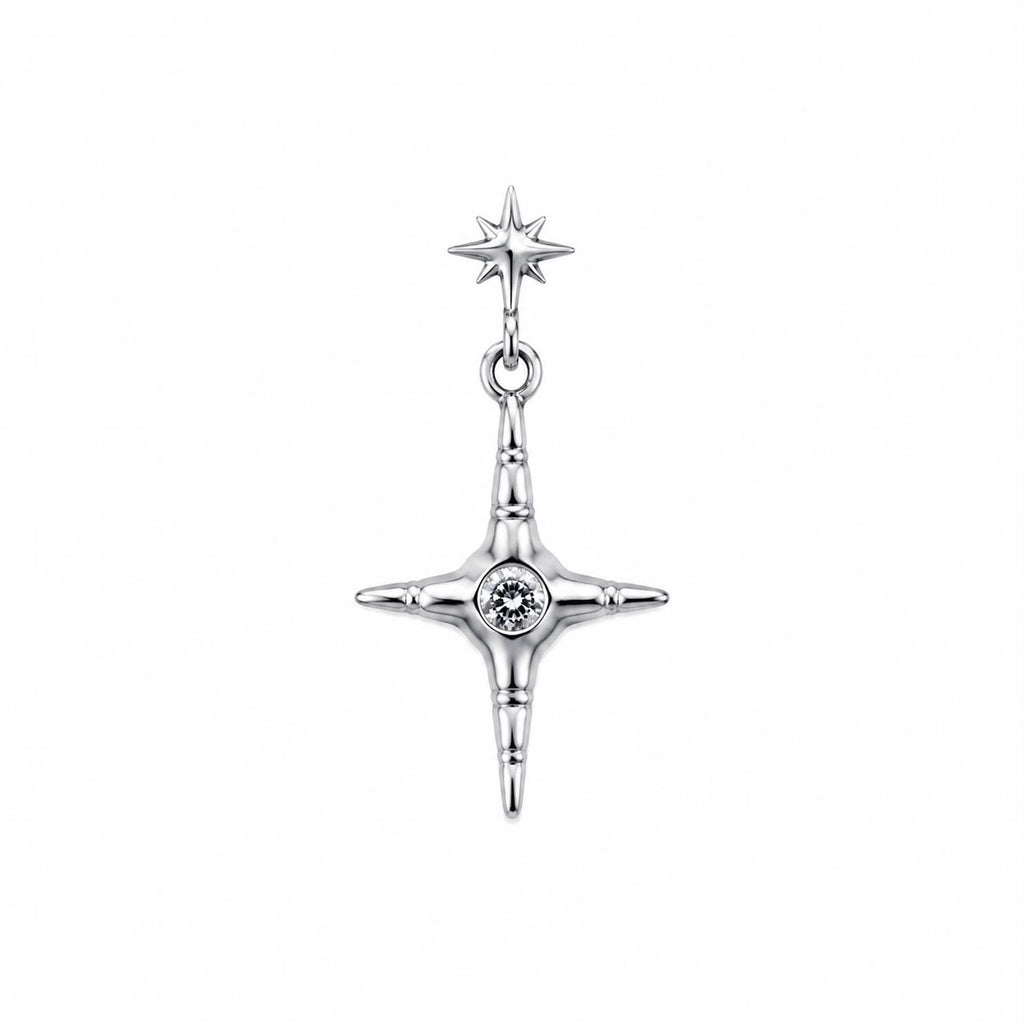 Star-shaped Zircon Surgical Steel Ear Piercing