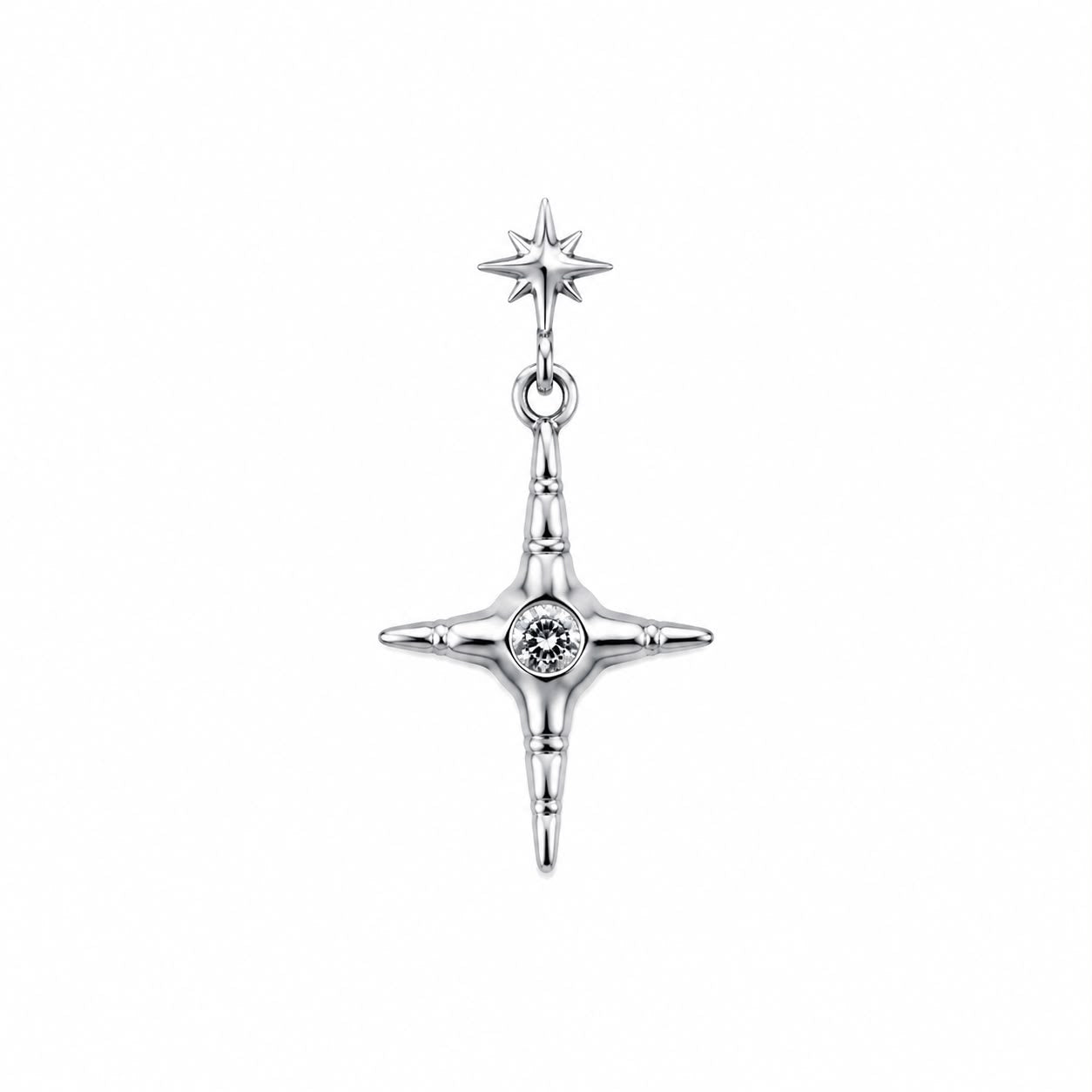 Star-shaped Zircon Surgical Steel Ear Piercing