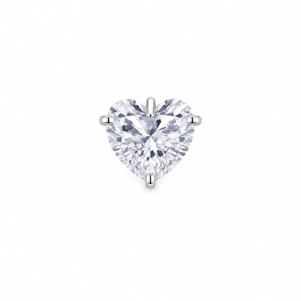 Heart Stone Detail Surgical Steel Ear Piercing