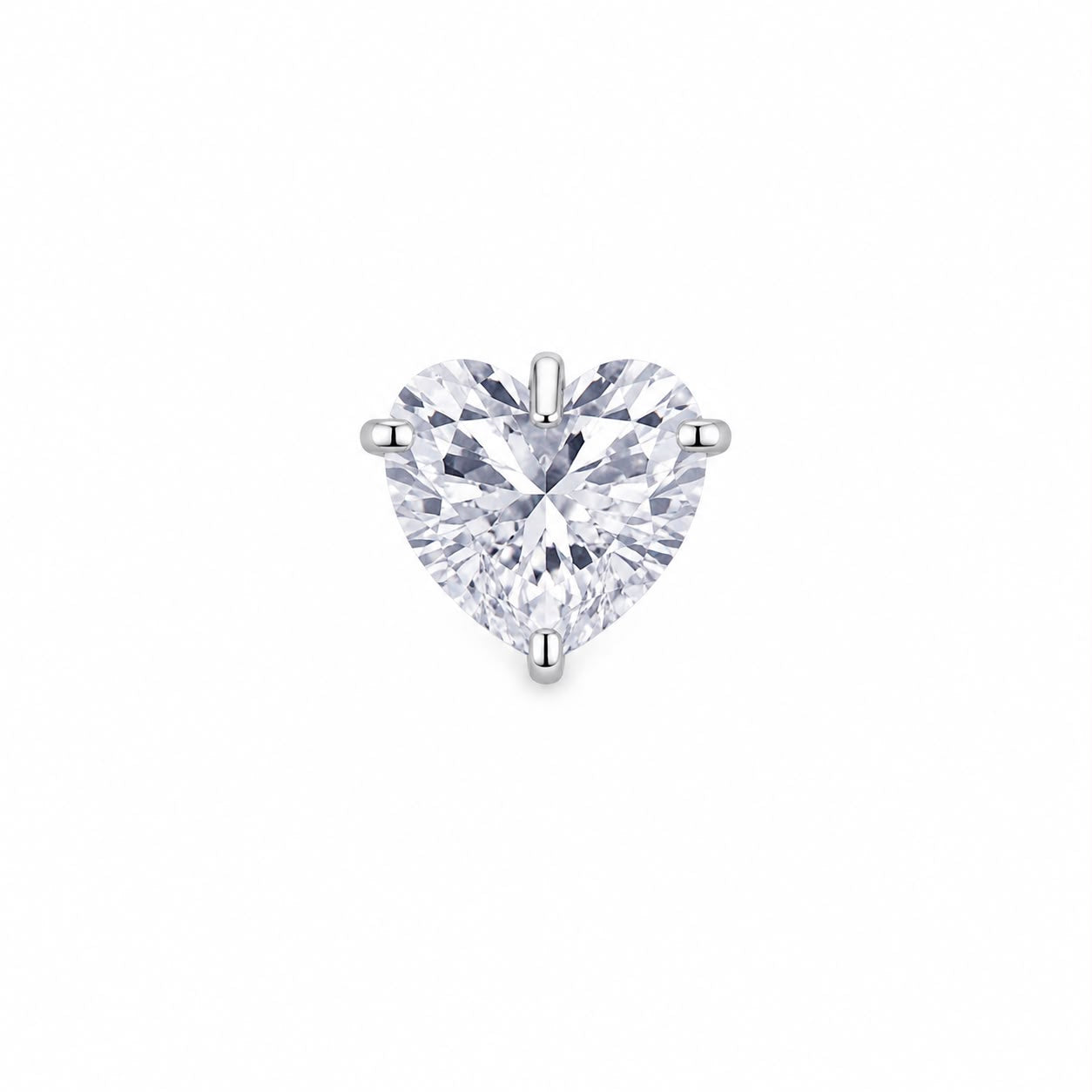 Heart Stone Detail Surgical Steel Ear Piercing